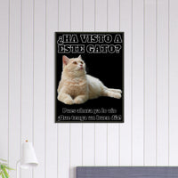 Póster Semibrillante de Gato con Marco Metal "Gato del Día" Michilandia | La tienda online de los fans de gatos