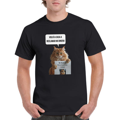 Camiseta Unisex Estampado de Gato 