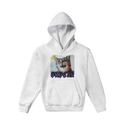 Sudadera con capucha júnior estampado de gato 