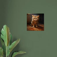 Panel de madera impresión de gato "Michi enfermo"