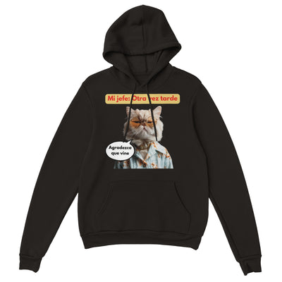 Sudadera con Capucha Unisex Estampado de Gato "Agradecido Miau" Michilandia