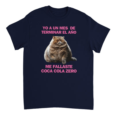 Camiseta Unisex Estampado de Gato "Desilusión Anual" Michilandia | La tienda online de los fans de gatos