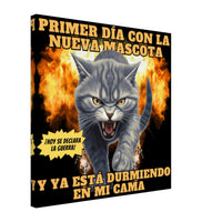 Lienzo de gato "Nuevo Rival" Michilandia | La tienda online de los fans de gatos