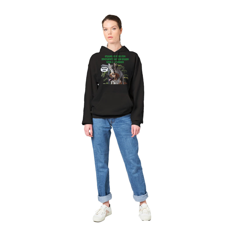 Sudadera con capucha unisex estampado de gato "El Transporte Felino" Gelato