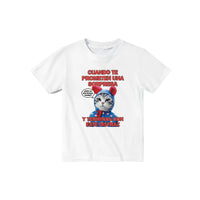 Camiseta Junior Unisex Estampado de Gato "Sorpresa Dudosa" Michilandia | La tienda online de los fans de gatos