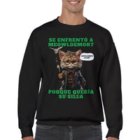 Sudadera unisex estampado de gato 