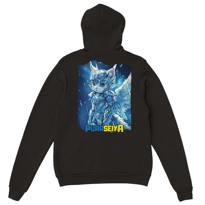 Sudadera con capucha Prémium Unisex Impresión Trasera de Gato 