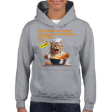 Sudadera con capucha júnior estampado de gato "Chef en Apuros" Michilandia | La tienda online de los fans de gatos
