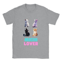 Camiseta unisex estampado de gato "Michi Lover" v4 Sports Grey