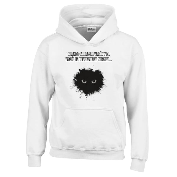 Sudadera con Capucha Júnior Estampado de Gato "Visión del Abismo"