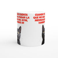 Taza Blanca con Impresión de Gato "Membership" Michilandia | La tienda online de los fans de gatos