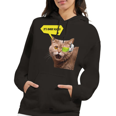 Sudadera con Capucha Unisex Estampado de Gato "9000 Miaus" Michilandia