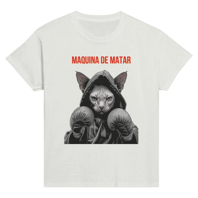 Camiseta Junior Unisex Estampado de Gato 