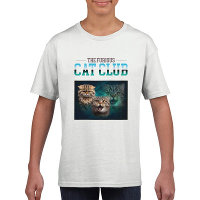 Camiseta Junior Unisex Estampado de Gato 