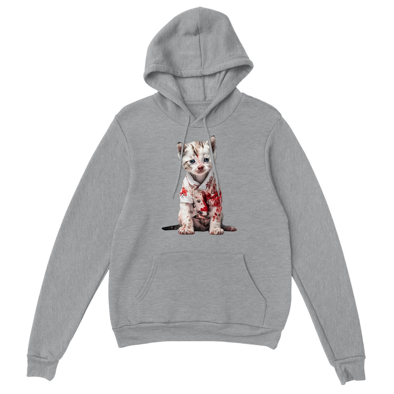 Sudadera con capucha unisex estampado de gato "Catsesino Serial" Gelato