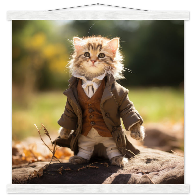 Póster semibrillante de gato con colgador "Michi Bilbo el Hobbit" Gelato