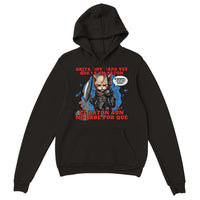 Sudadera con Capucha Unisex Estampado de Gato "Kitty of War" Michilandia | La tienda online de los amantes de gatos