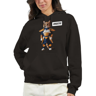 Sudadera con Capucha Unisex Estampado de Gato 