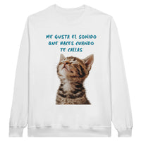 Sudadera Unisex Estampado de Gato "Silencio Melódico" Michilandia | La tienda online de los fans de gatos