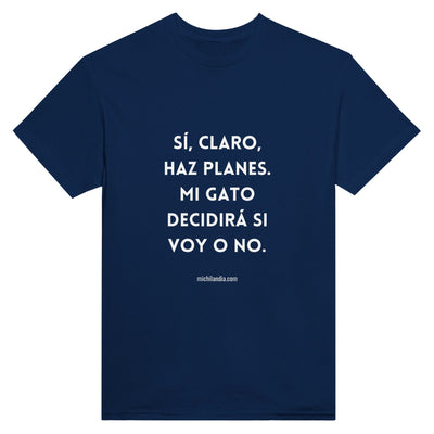 Camiseta Unisex Estampado de Gato "Dictador Doméstico" Michilandia | La tienda online de los fans de gatos