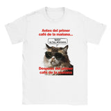 Camiseta unisex estampado de gato "Amanecer Grumpy" Michilandia | La tienda online de los fans de gatos