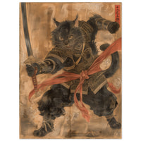 Panel de aluminio impresión de gato "Batalla de Hokusai" Michilandia | La tienda online de los fans de gatos