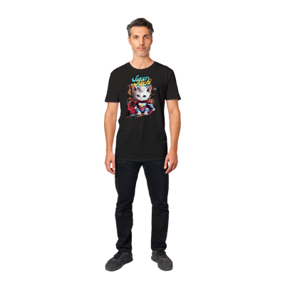 Camiseta unisex estampado de gato "El Super Michi" Gelato