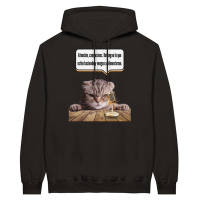 Sudadera con Capucha Unisex Estampado de Gato 