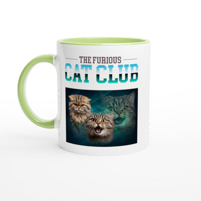 Taza Bicolor con Impresión de Gato "El Club de los Gatos Furiosos" Michilandia