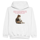 Sudadera con capucha júnior estampado de gato "Miau de Culpa" Michilandia | La tienda online de los fans de gatos