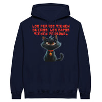 Sudadera con Capucha Unisex Estampado de Gato "Personal Felino" Michilandia | La tienda online de los fans de gatos