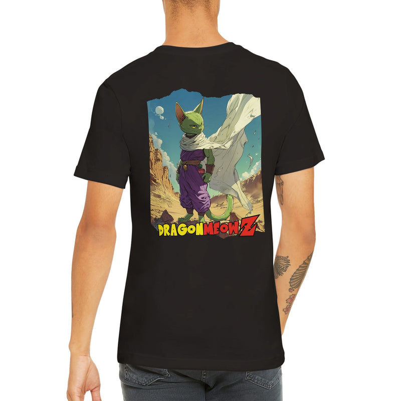 Camiseta Prémium Unisex Impresión Trasera de Gato 