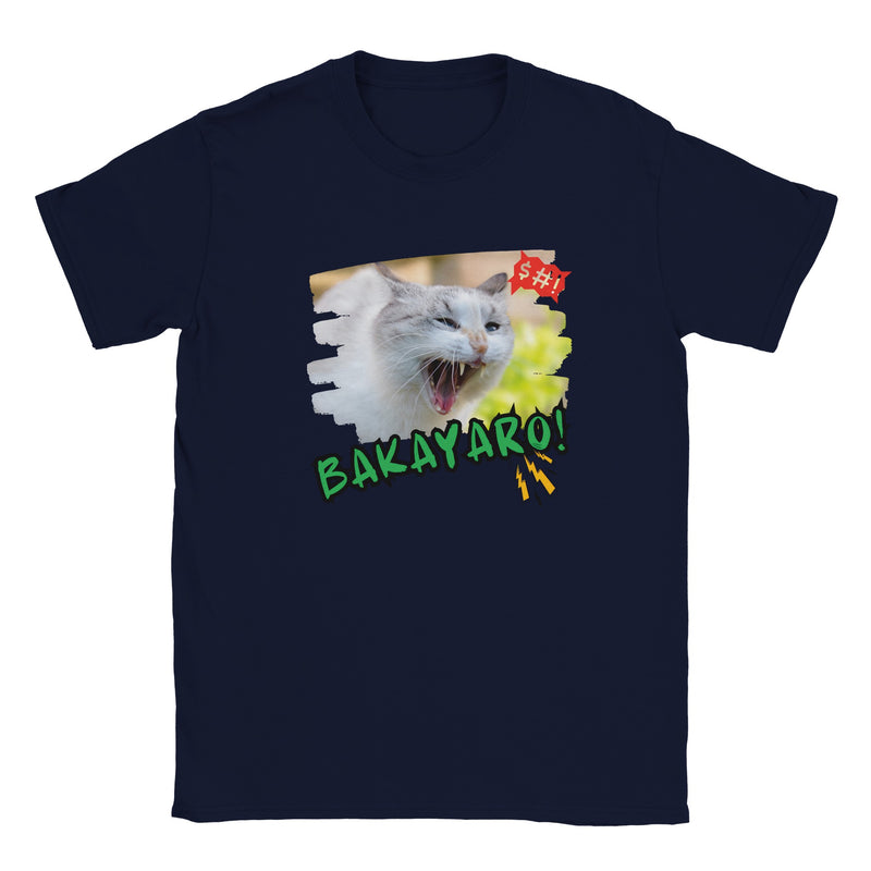 Camiseta Junior Unisex Estampado de Gato "Eres un idiota" Michilandia | La tienda online de los amantes de gatos