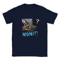 Camiseta unisex estampado de gato "Sorpresa Felina" Navy
