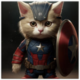 Lienzo de gato "Michi Captain America" Gelato