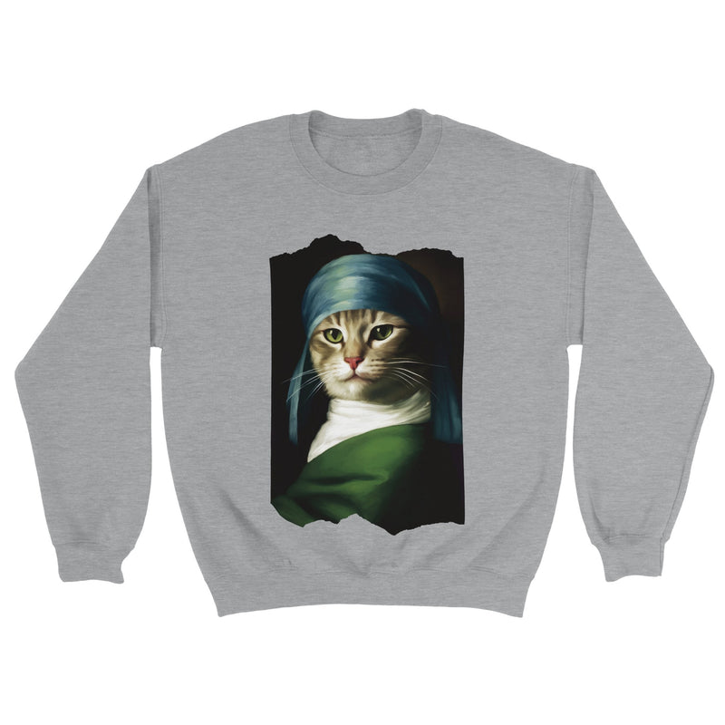 Sudadera Unisex Estampado de Gato "Retrato Renacentista" Michilandia | La tienda online de los fans de gatos