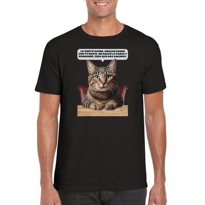 Camiseta unisex estampado de gato 