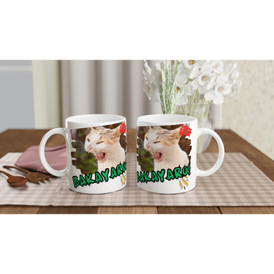 Taza Blanca con Impresión de Gato 