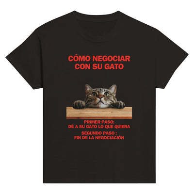 Camiseta Junior Unisex Estampado de Gato 