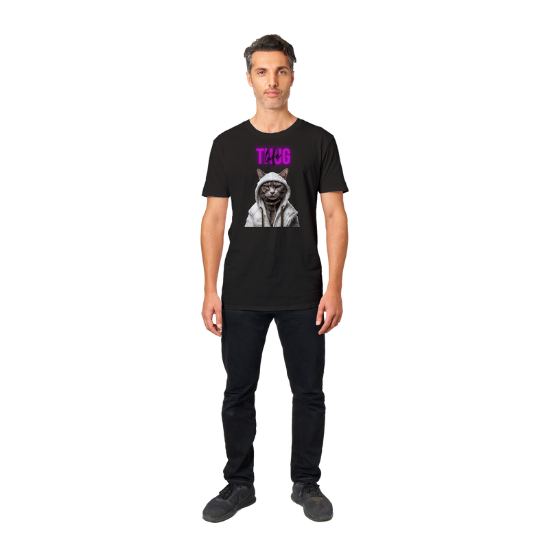 Camiseta unisex estampado de gato "Thug life" Gelato