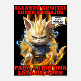 Lienzo de Gato "Super Saiyajin Felino" Michilandia | La tienda online de los amantes de gatos