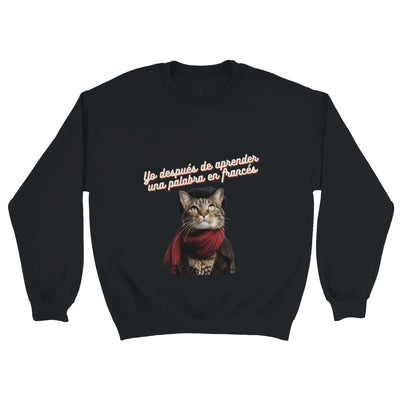 Sudadera Unisex Estampado de Gato "Top Chat" Michilandia | La tienda online de los fans de gatos