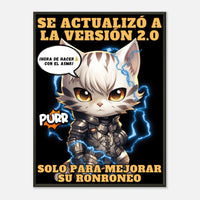 Póster Semibrillante de Gato con Marco Metal "Cyborg Kitty" Michilandia | La tienda online de los amantes de gatos