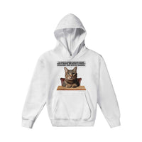 Sudadera con capucha júnior estampado de gato "Confesión Incomoda" Michilandia | La tienda online de los fans de gatos