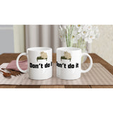 Taza Blanca con Impresión de Gato "Don't do it" Michilandia | La tienda online de los fans de gatos