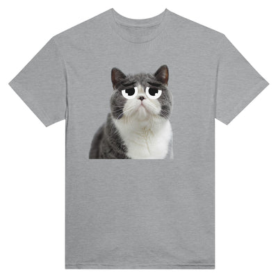 Camiseta Unisex Estampado de Gato "Triste pero Gracioso" Michilandia