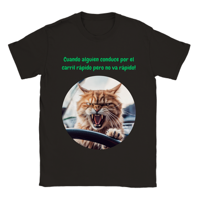 Camiseta unisex estampado de gato 