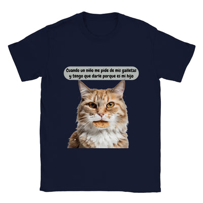 Camiseta unisex estampado de gato "Mis Galletas" Gelato