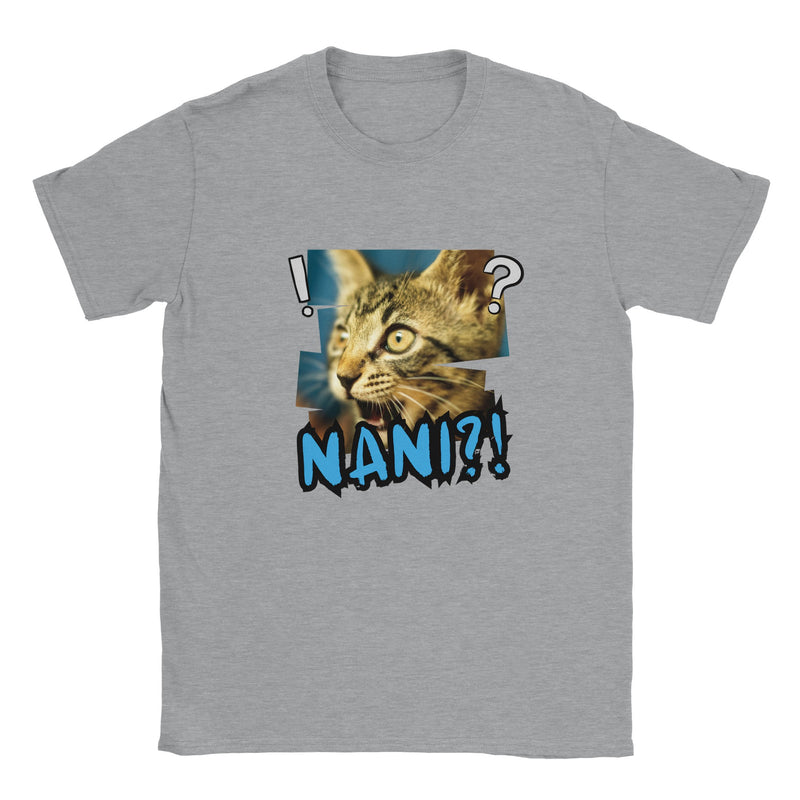 Camiseta Unisex Estampado de Gato "Expresión de Sorpresa" Michilandia | La tienda online de los amantes de gatos