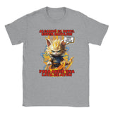 Camiseta unisex estampado de gato "Super Saiyajin Felino" Michilandia | La tienda online de los amantes de gatos